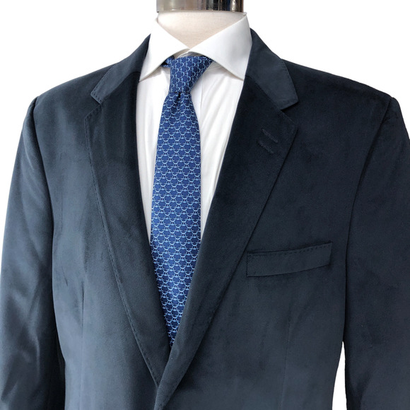 Haggar 1926 Originals Mens Size 44R Sport Coat Blazer Twill Navy Blue - Picture 2 of 16